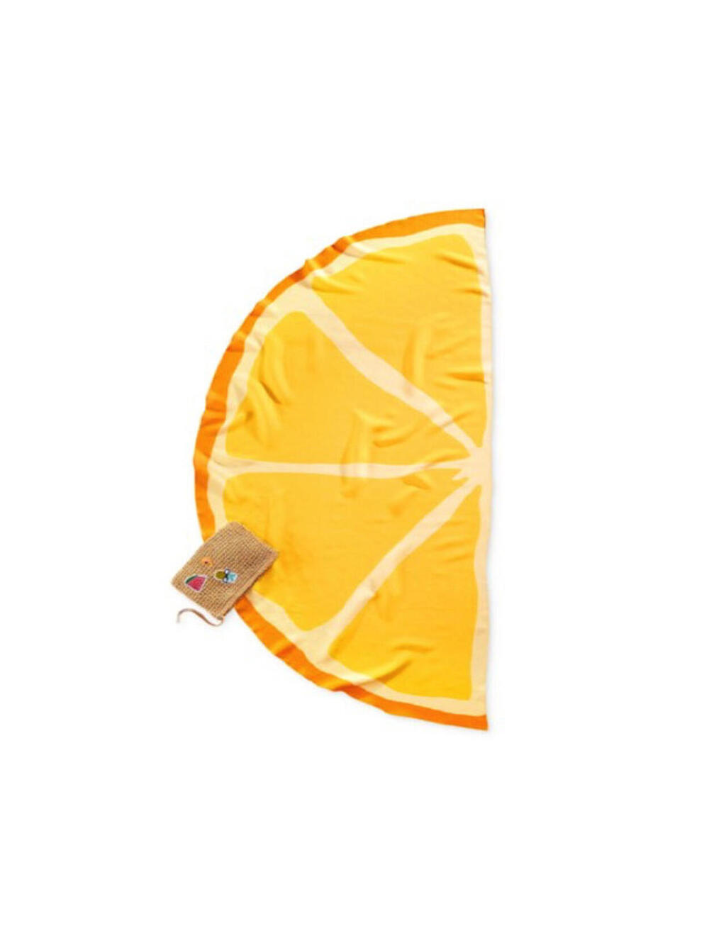 NWT Collection XIIX Eighteen Orange Beach Pool Cover-Up Wrap & Pouch Set OS